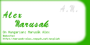 alex marusak business card